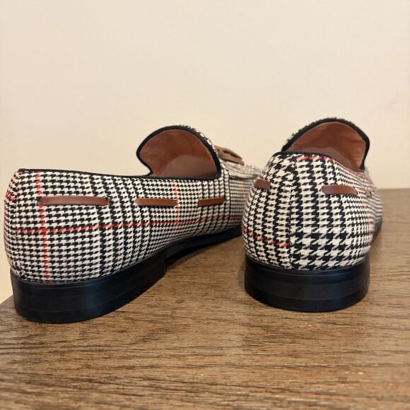 Men\'s Elanroman Houndstooth Tassel Loafers Slip On Dress Shoes Size 12 UK 45 main image 11